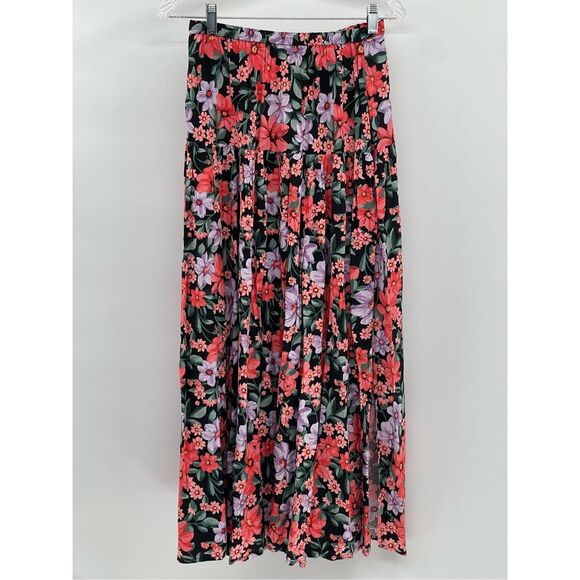 ATL Abel The Label Anthropologie Skirt Maxi Women XS Floral Pink Cottagecore New - Picture 2 of 13